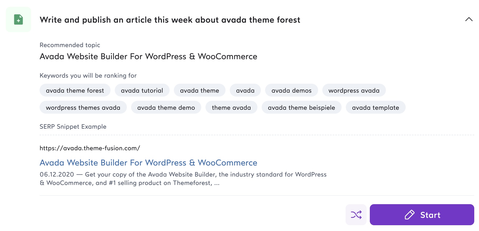 Write and publish an article this week about avada theme forest