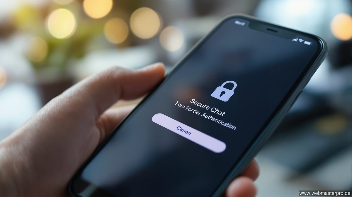 Chatroom one Login Sicherheit – Smartphone mit sicherem Chat-Login und Zwei-Faktor-Authentifizierung