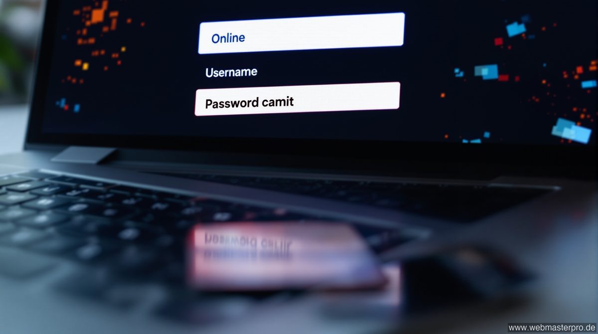 Sicheres Login-Formular für das Creation L Kundenkonto auf einem Laptop-Bildschirm