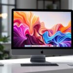 iMac 2025 mit M4 Chip auf modernem Schreibtisch – schlankes Design mit 24-Zoll Retina-Display