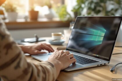 Laptop einrichten – neue Ersteinrichtung auf dem Schreibtisch