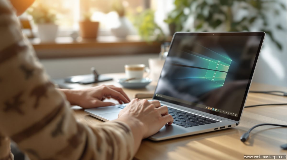 Laptop einrichten – neue Ersteinrichtung auf dem Schreibtisch