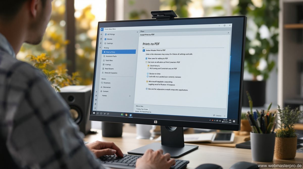 Microsoft Print to PDF installieren – Windows Druckereinstellungen auf dem PC