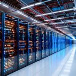 Rechenzentren Deutschland – moderne Serverräume mit beleuchteten Racks