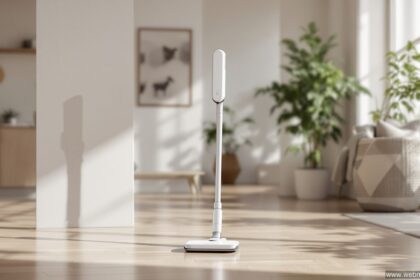 Roborock F25 Ultra Stabsauger im modernen Wohnzimmer