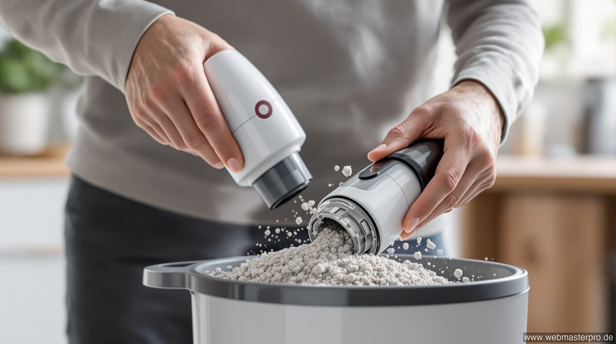 Roborock F25 Ultra Schmutzbehälter wird entleert