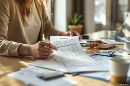 Selbstständiger beim Berechnen von Umsatz und Nettoeinkommen am Schreibtisch