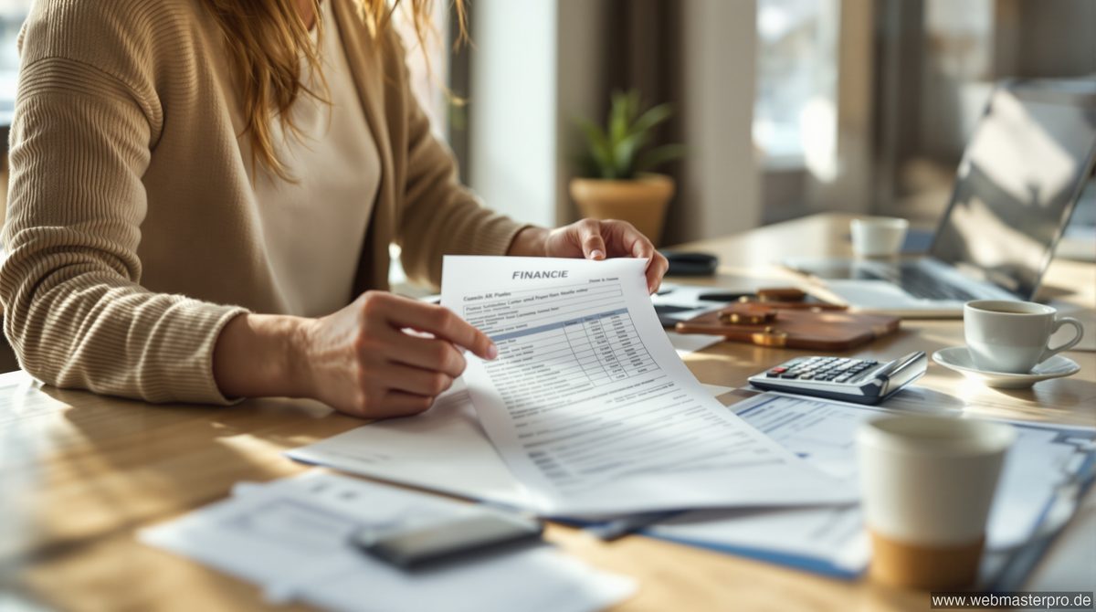 Selbstständiger beim Berechnen von Umsatz und Nettoeinkommen am Schreibtisch