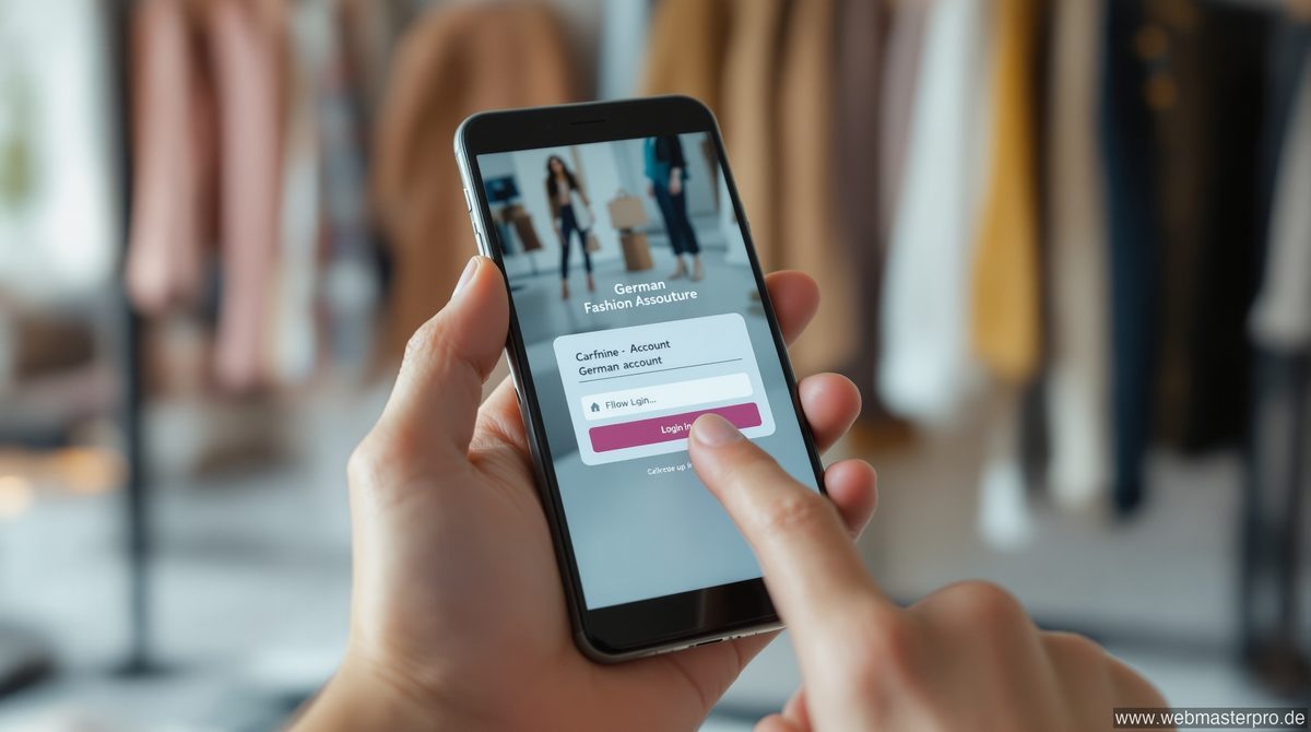 Smartphone mit Sieh An Konto-Login – sicherer Zugang zum Online-Konto