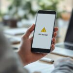 Speicherkrise – Smartphone zeigt vollständigen Speicher Warnung