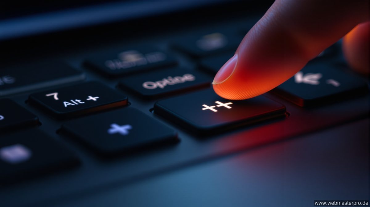 Tilde Mac Tastatur – Nahaufnahme der Tastenkombination Option-Taste und N-Taste auf einem Mac