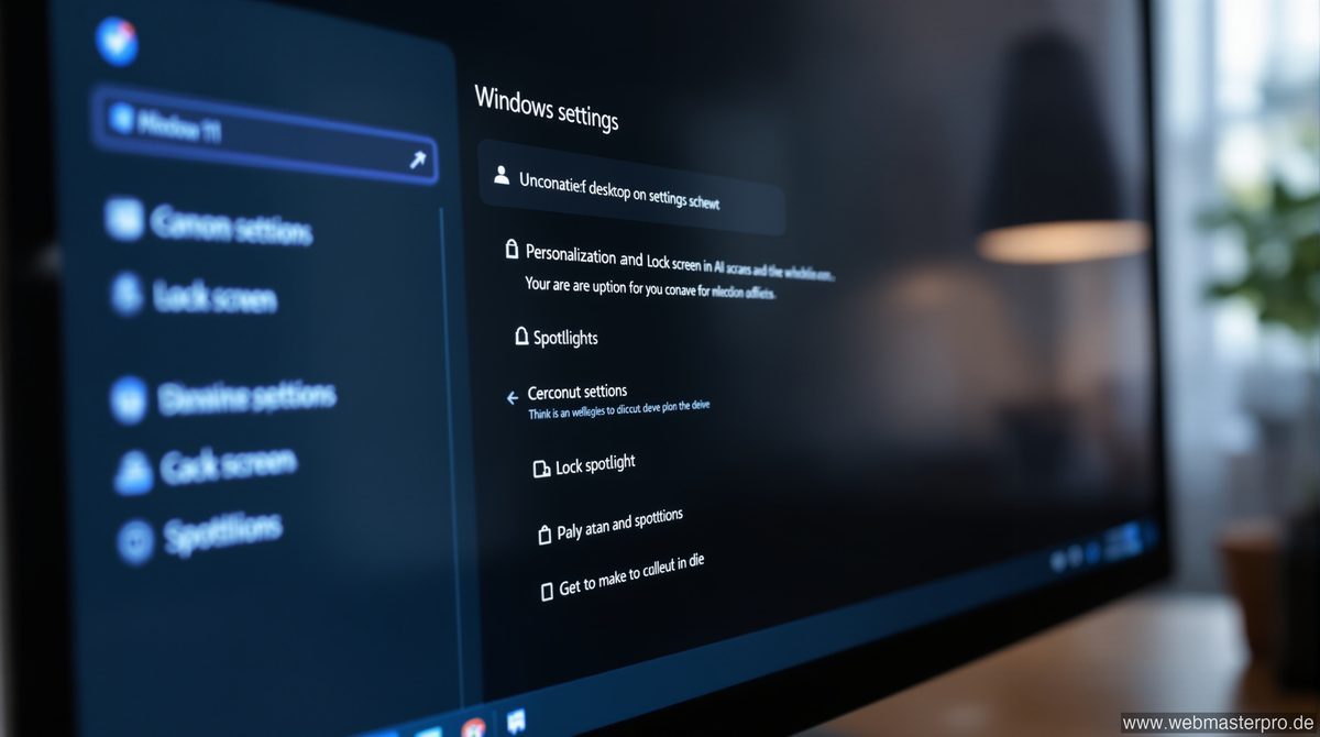 Windows Spotlight Einstellungen im Personalisierungsmenü von Windows 11