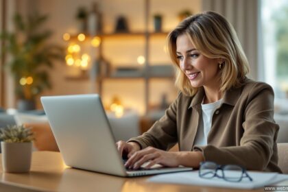 Witt Weiden Kundenkonto Login – Frau meldet sich im Online-Shop an