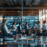 Digitales Team bespricht KI und Cloud Trends für Unternehmen 2026 in modernem Glasofficebüro