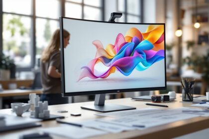 3D-Produktkonfigurator Arbeitsplatz mit Produktmodell und Design-Werkzeugen